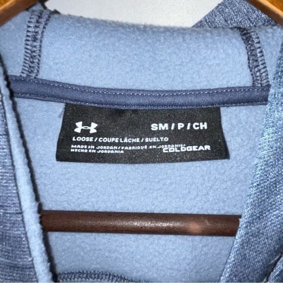 Men's Navy Blue Under Armour Logo Hooded Sweatshirt - Picture 5 of 7